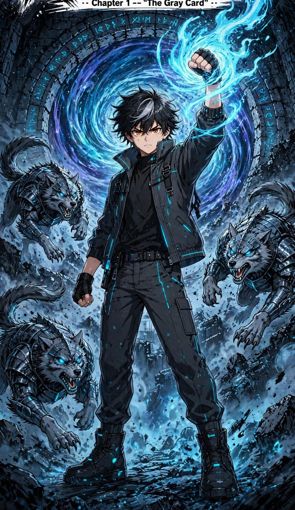 Kai cornered by gate hounds before the vortex